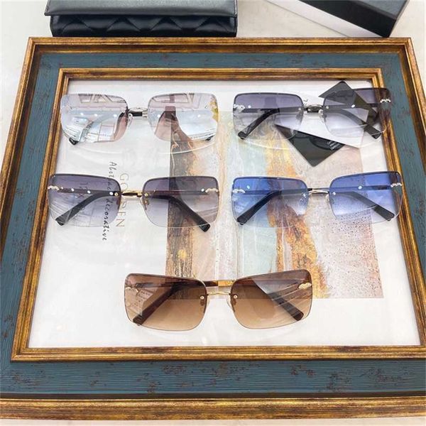 

sunglasses 2023 new xiaoxiang ins fashion medieval frameless square sunglasses ch4140-b same, White;black