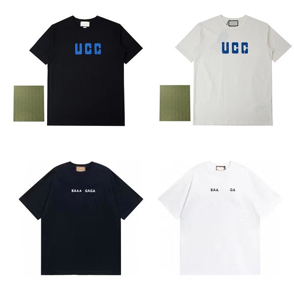 

2023 double g designer t shirt luxury brand short sleeve t-shirt graffiti print sweatshirt summer cotton loose oversize crew neck for men an, White;black