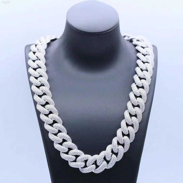 

lifeng jewelry diamond hip hop 925 sterling silver iced out moissanite necklace cuban chain 14k gold cuban chain