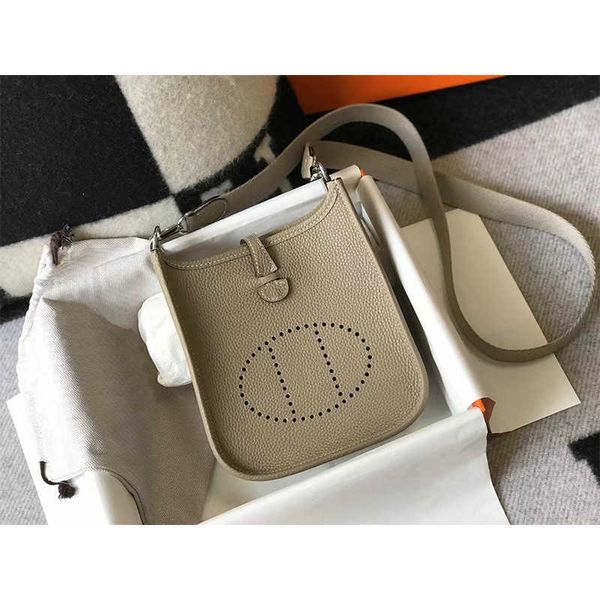 

designer bag evelynbag 2023 genuine leather tote bags hand sewn wax thread mini women's single shoulder messenger togo bucket with 1zs8