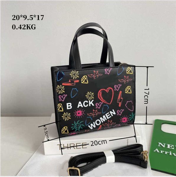

totes handbags women's bag spring new graffiti shoulder bag fashion one-shoulder tote bag hat set 0313