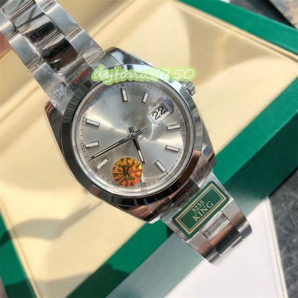 

2023new king watch is 41mm in diameter equipped with 3235 integrated movement sapphire mirror 904l fine steel made of the case and strap pol, Slivery;golden