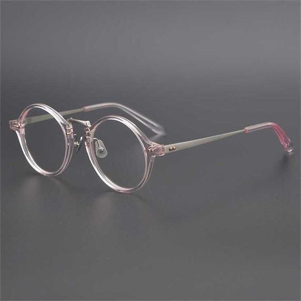 

sunglasses 2023 new japanese high-profile choice designer style manual small round eye pure titanium temperament glasses frame fashion, White;black