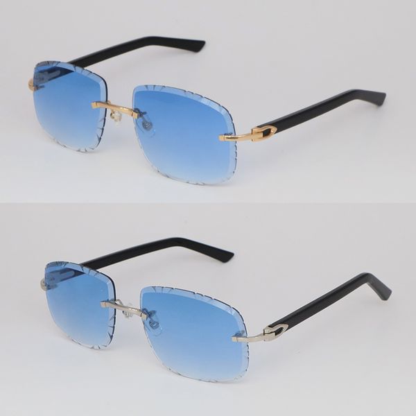 

fashion rimless plank sunglasses for women c decoration blinged out gradient lenses unique shapes aztec arms eyewear diamond cut glasses len, White;black