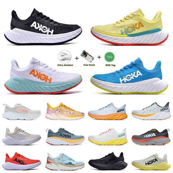 

2023 hoka one running shoes mens women platform sneakers hk 1 hokas bondi 8 clifton designer carbon x2 black white tennis accepted shock