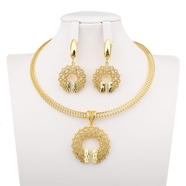 

wedding jewelry sets 1set necklace earring set gold colour jewelry sets for girl fashion classic style necklace and earrings set for women 2, Slivery;golden