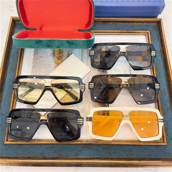 

sunglasses 2023 new family g's big square fashionable for men women ins wang feifei and wu lei same sunglasses gg0900, White;black