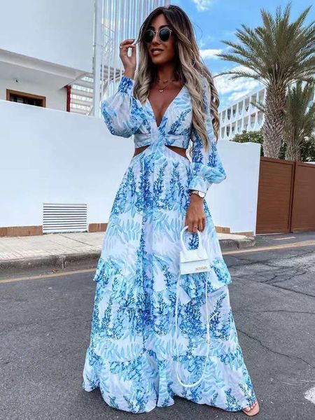 

casual dresses spring summer women's dress v-neck long sleeve dress long sleeve loose print dress for women 230313, Black;gray