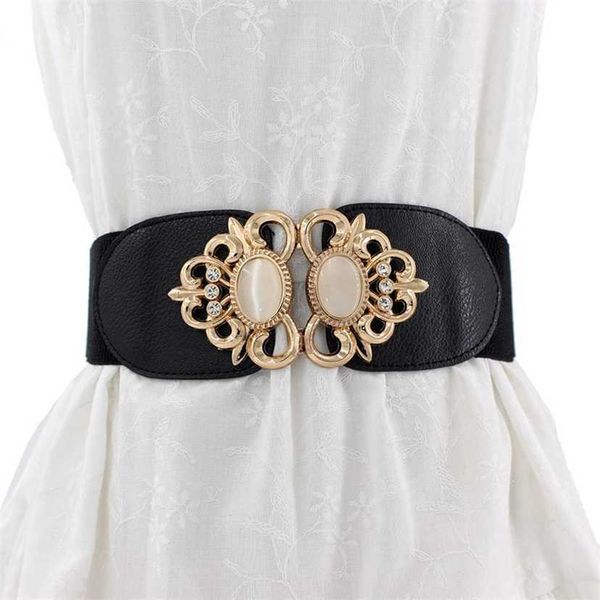 

designer belts 2023 new vintage waist strap fashion metal buckle faux opal elastic waistband women dress sash belt 1opd factory outlet, Silver