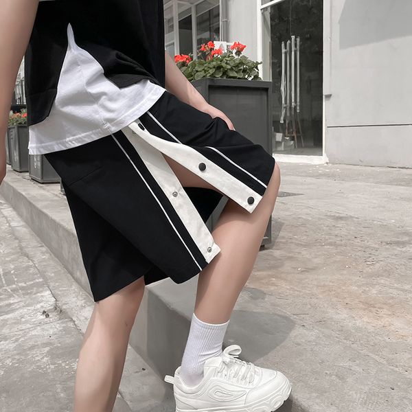 

men s shorts summer buttons sweatpants casual running pants breathable basketball sports 230313, White;black