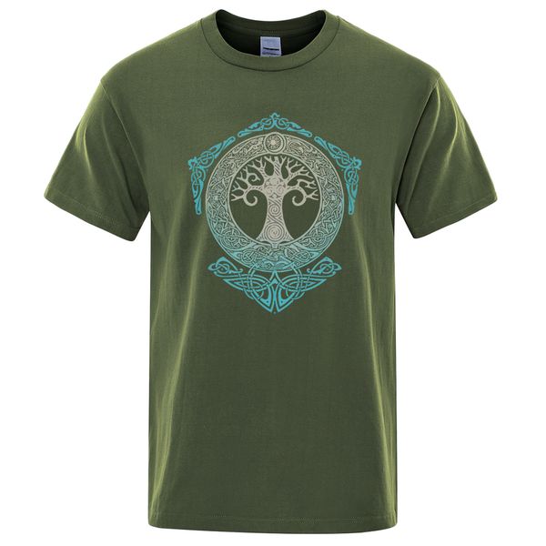 

men's t-shirts yggdrasil t shirt world tree men fashion pattern tee summer brand t-shirt odin aesir nordic mythology men's tshirt, White;black