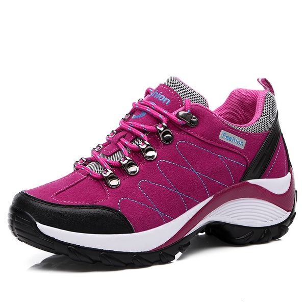 

dress shoes outdoor waterproof platform hiking women increase casual trekking sneakers ladies non-slip camping climbing walking 230313, Black
