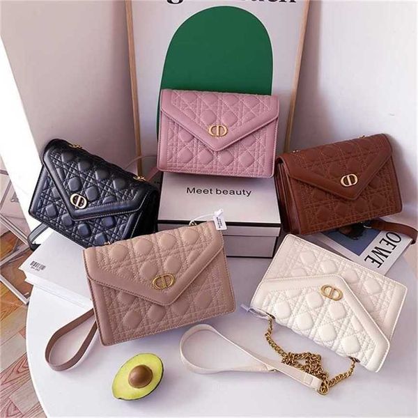 

handbag 2023 fashion women's bag leather quality handbag chain lingge women's korean version shoulder messenger small square bag