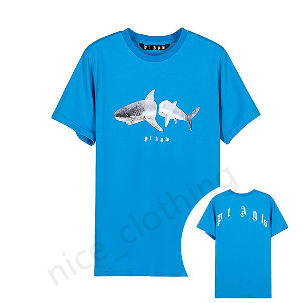 

mens designer pa t-shirt luxury tees print shark t shirts mens womens angle short sleeve summer casual streetwear clothing clothes of, White;black