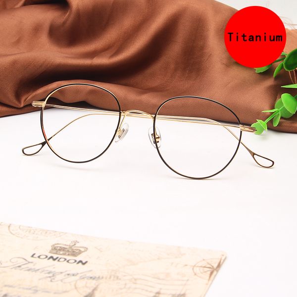 

small frame pure titanium glasses fashion korean version ultra-fine frame men's and women's prescription mirror only 6g thin face, Silver