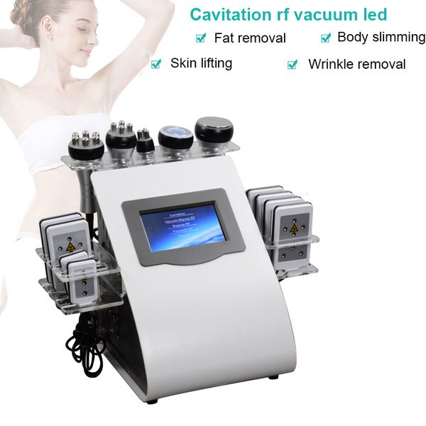 

40k ultrasonic cavitation equipment ce laser lipo cellulite slimming vacuum rf skin tightening machines 6 handles