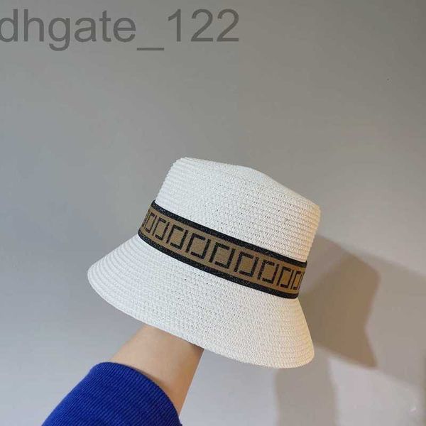 

designer women designer letter straw hat gentleman cap sun fashion knitted wide brim for men woman brim s summer bucket s n5au, Blue;gray