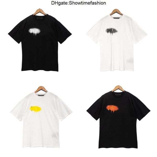 

22s men's t shirts t shirt palms palmangel city designer limited inkjet graffiti letter printing women's sailboat short-sleeved ca, White;black