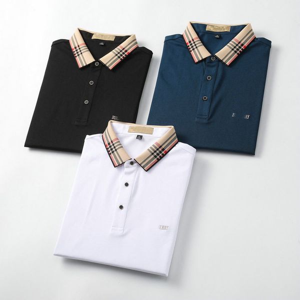 

2023designer fashion business clothing polo hugos logo embroidered collar details short sleeve polo shirt men's multi-color multi-color, White;black