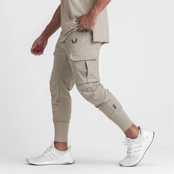 

mens pants mens cargo pants summer thin loose quickdrying elastic leggings running training sweatpants casual trend trousers 230313, Black