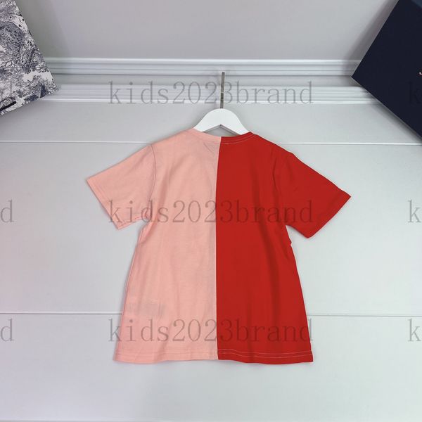 

2023 summer children t-shirts color contrast cotton t-shirt luxury boys outfit kids high-end t-shirts designer tees round neck eco-friendly, Blue