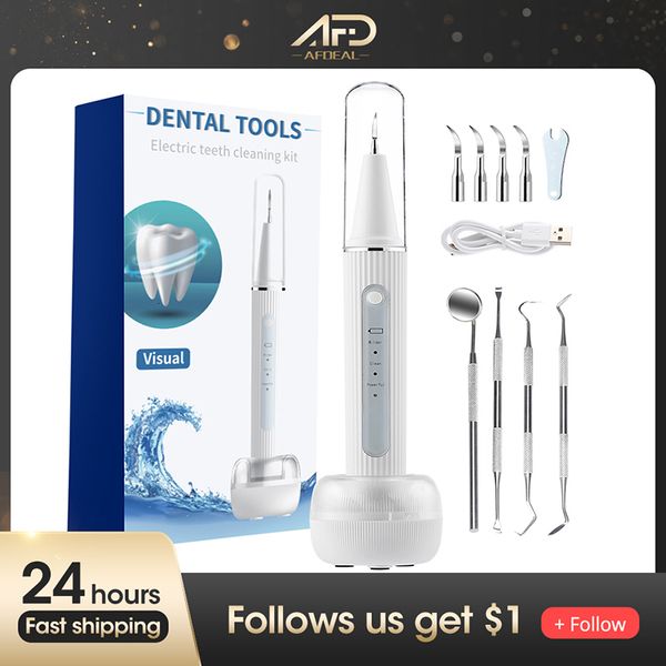 

other oral hygiene ultrasonic visual electric portable household dental tooth cleaner 3 modes oral calculus tartar remover dental pla 230311