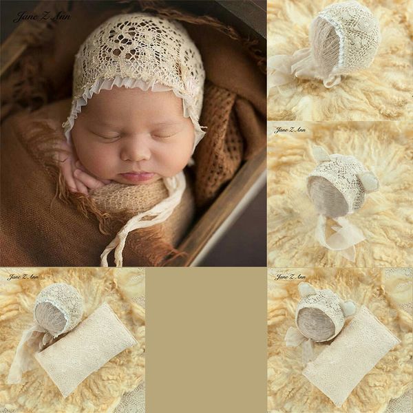 

caps hats born hat pillow set lace full moon baby children pography props pillow hat 230313, Yellow