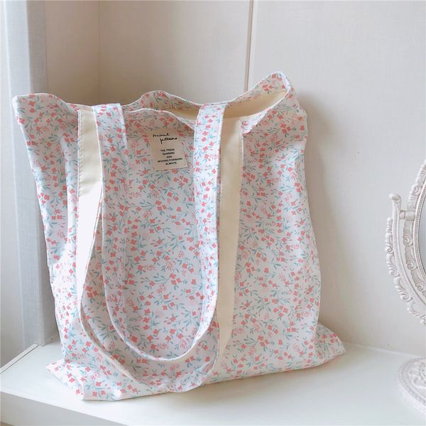 

shopping bags women's shoulder for groceries large floral female reusable foldable shopper tote book handbag ladies girl 230313