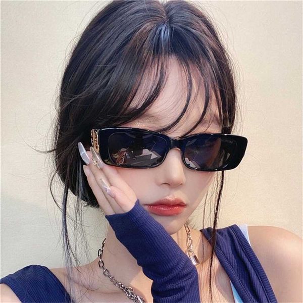 

sunglasses 2023 new paris fashion trendy small frame square plate star same sunglasses bb0096, White;black