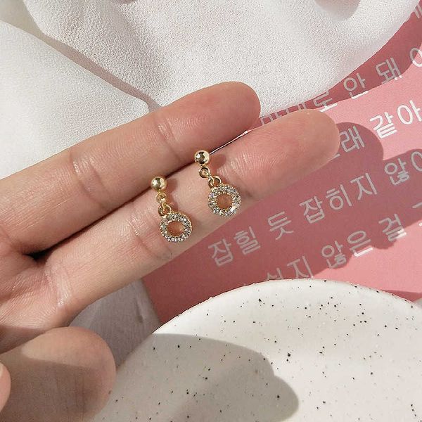

dangle chandelier needle with small earrings korean temperament net red ring earrings 2021 new fashion short earrings for women g230313, Silver