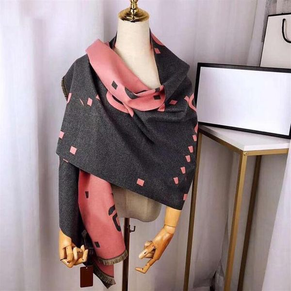 

winter fashion designer women silk scarf new arrival man womens 4 seasons shawl scarf lattice letters scarves size 190252a, Blue;gray