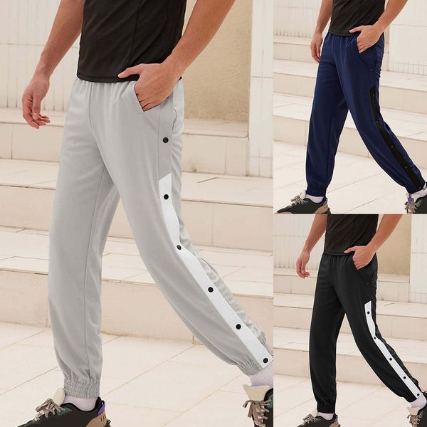 

men's shorts men tear away pants basketball casual training warm up loose open leg sweatpants with pocket comfy daily pants 230313, White;black