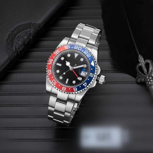 

rolax watch mens watches menswomens automatic mechanical 40mm 904l stainless steel blue black ceramic sapphire glass frj gyo6, Slivery;black