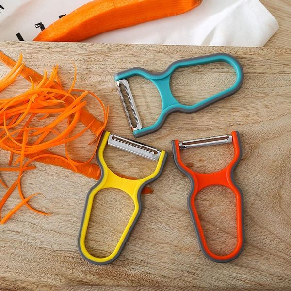 

3pcs/lot Fruit Tools Vegetable Peeler Set For Potato Fruit Non-Slip Home Kitchen Peeling Tool Random Color