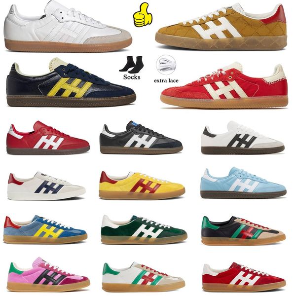

men's and women's sports shoes light blue silk red pink samba white black real green comfortable trainer shoes
