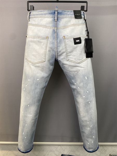 

dsq phantom turtle men's jeans classic fashion man jeans hip hop rock moto mens casual design ripped jeans distressed skinny denim bike, Blue