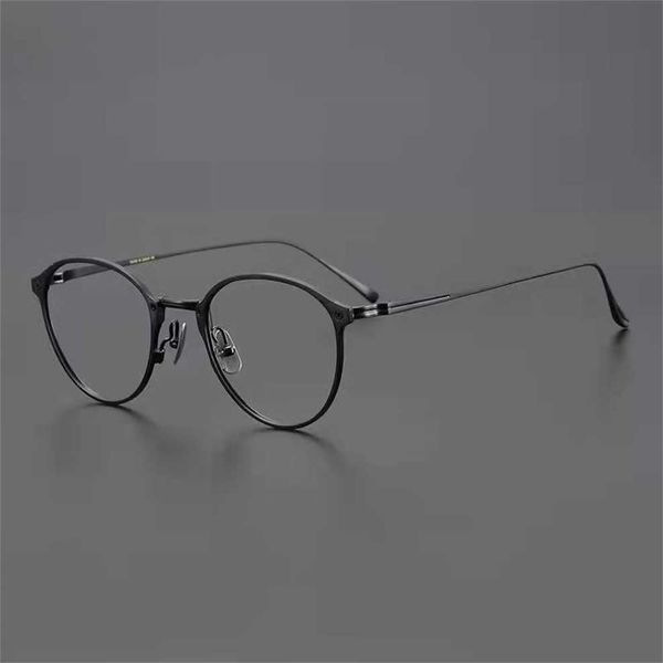 

sunglasses 2023 new japanese ultra-light pure titanium anti-blue light male tide myopia glasses frame, White;black