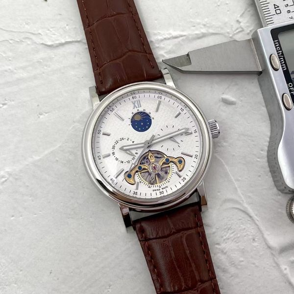 

men's watch stable mechanical movement sapphire anti-scraping mirror belt optional optional gift watch box tagheuer watch, Slivery;golden