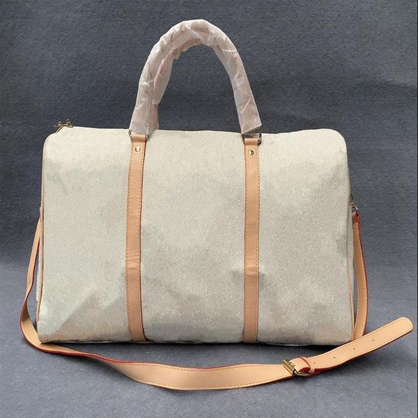 

2022 luxury fashion men women travel bag duffle bags brand designer pu leather luggage handbags large capacity sport bag with lock273e