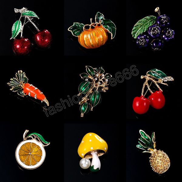 

fruit flower plants brooches summer strawberry pineapple denim jeans pins cartoon brooches jewelry gifts, Gray