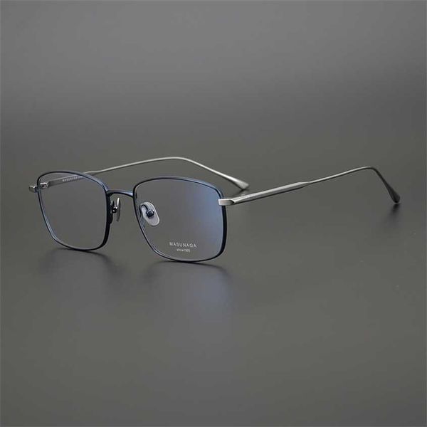 

sunglasses 2023 new japanese luxury myopia glasses handmade eyeglass frame pure titanium box art goggles for men and women square, White;black