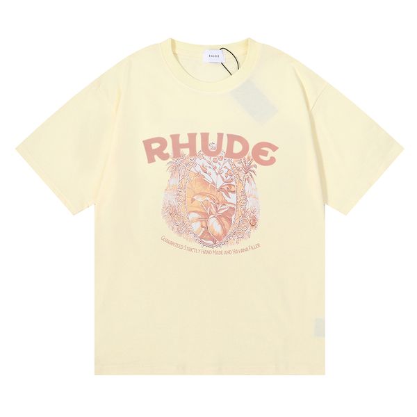 

2023 summerr rhude shirt mens designer t shirt casual man tees short sleeves men hip hop clothes high-quality tshirts breathable tshirt us s, White;black