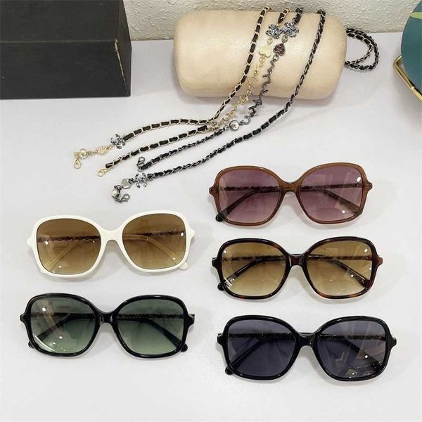 

sunglasses 2023 new xiangjia chain 2207 women's fashion versatile box anti blue light plain face glasses, White;black