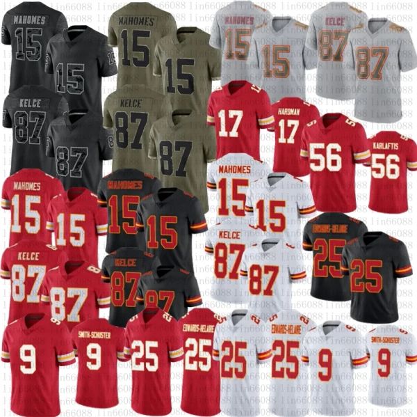 

custom patrick mahomes chiefes football jersey chris jones kadarius toney isiah pacheco nick bolton juju smith-schuster reid travis kelce me, Black;red