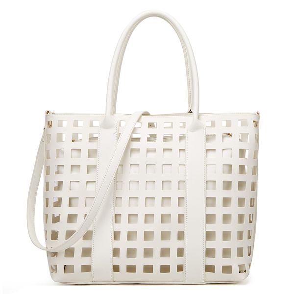 

hbp versatile women's bag fashion handbag 2-piece design solid color pu tote bag