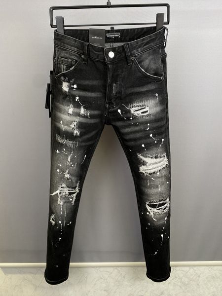 

dsq phantom turtle men's jeans classic fashion man jeans hip hop rock moto mens casual design ripped jeans distressed skinny denim bike, Blue