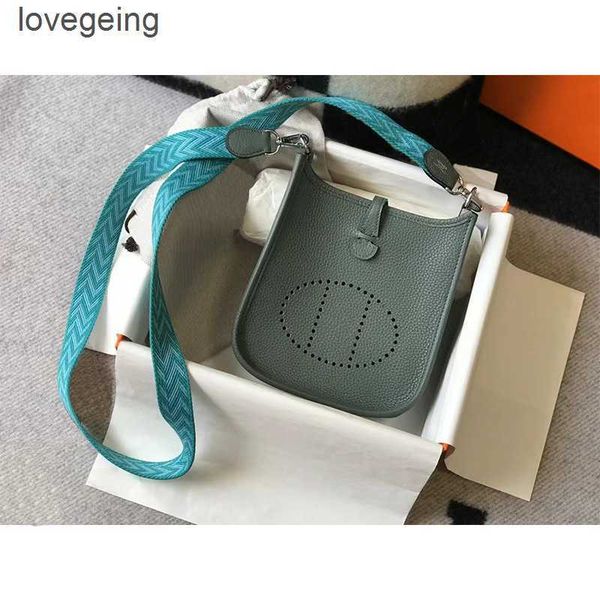 

designer bag 2023 genuine evelynbag leather tote bags hand sewn wax thread mini women's single shoulder messenger togo bucket bfnm with