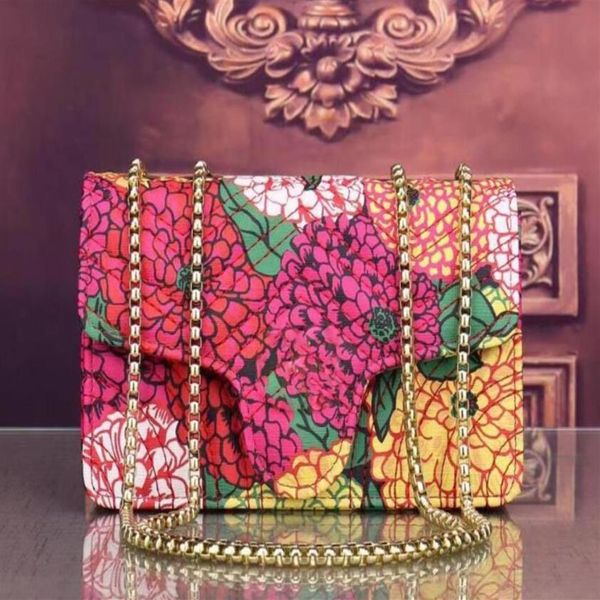 

2021 ladies small shoulder chain messenger bag fashion printing handbag280m