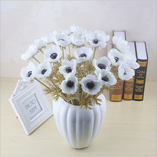 

real touch artificial anemone silk flores wedding decorations artificiales for holding fake flowers garden wreath