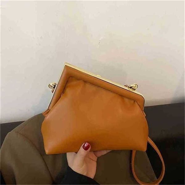 

handbag 2023 fashion women's bag leather quality handbag cowhide feeling clip star same cloud female messenger bag